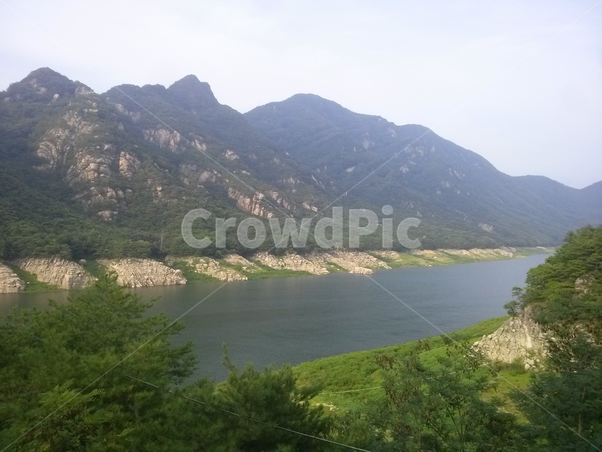 풍경,강,배경화면,물,산