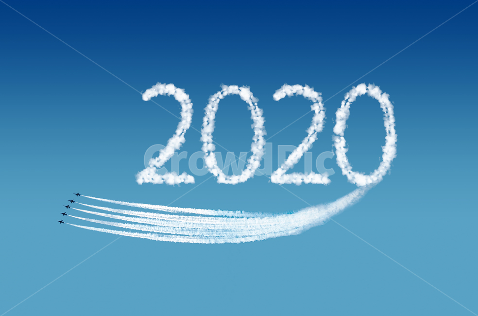 2020,구름,비행기,하늘,해,휴일,창의력,비행,블루,비즈니스,위,날개,광고,기호,새,공항,공중,교통항공사,항공,연기,영감,인사,새로운,행복,개념,항공기,인사말,운송모양,여행,창의성,공기,관광,신년,새해,목표,cg,배경,희망,소망,2020년