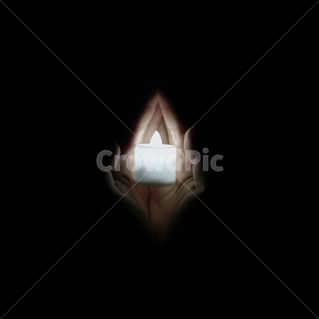 초,손,신비,어둠,light,빛