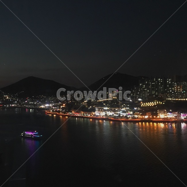 여수밤바다,야경,배,바다,케이블카,야경,밤,풍경,nightscape,night,landscape,water,물,waterfront,워터 프론트