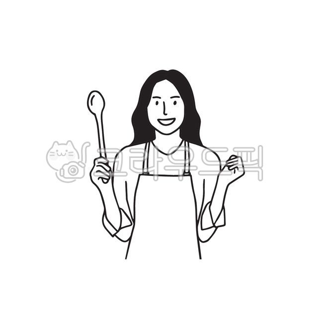 앞치마,앞치마두른여자,엄마,선생님,요리사,숟가락,가정부,요리,쉐프,조리사,팔짱,팔짱낀사람,요리하는여자,파티쉐