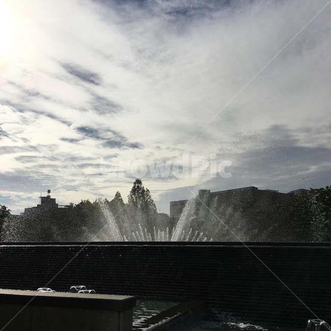 역광,분수,분수대,풍경,하늘,구름,감성,배경,자연,풍경,nature,landscape,water,물