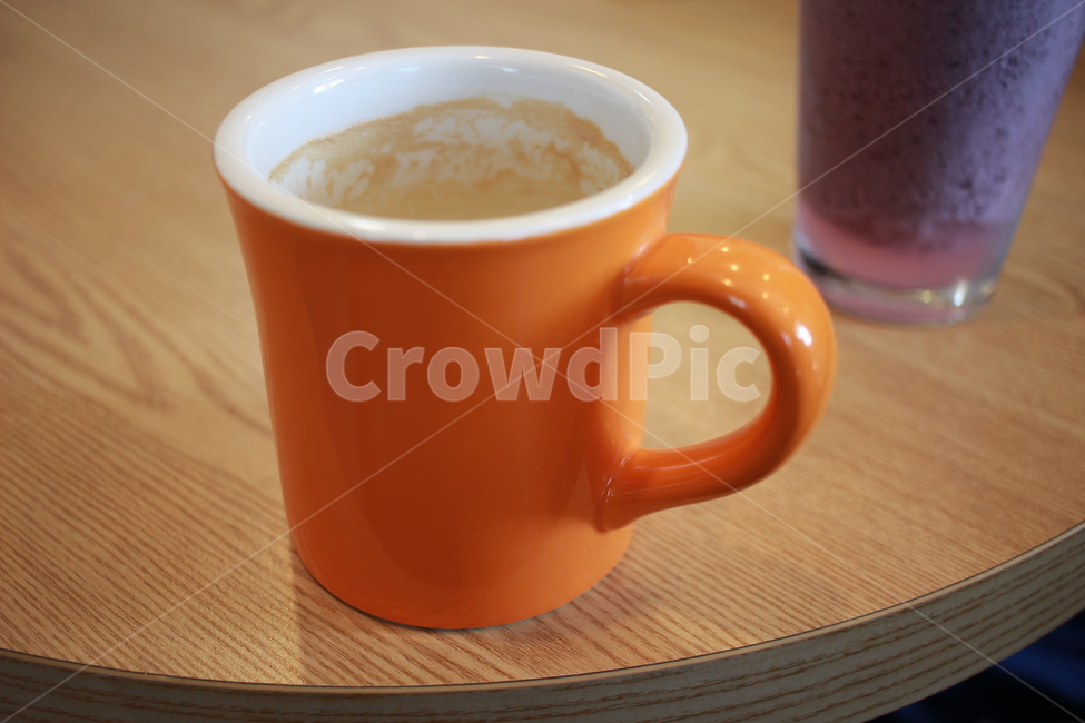 커피,커피잔,주황,테이블,컵,커피,카페,coffee,cafe