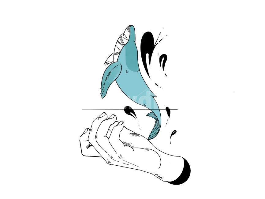 돌고래,고래,손,일러스트,그래픽아트,water,그래픽,일러스트레이션,graphic,illustration