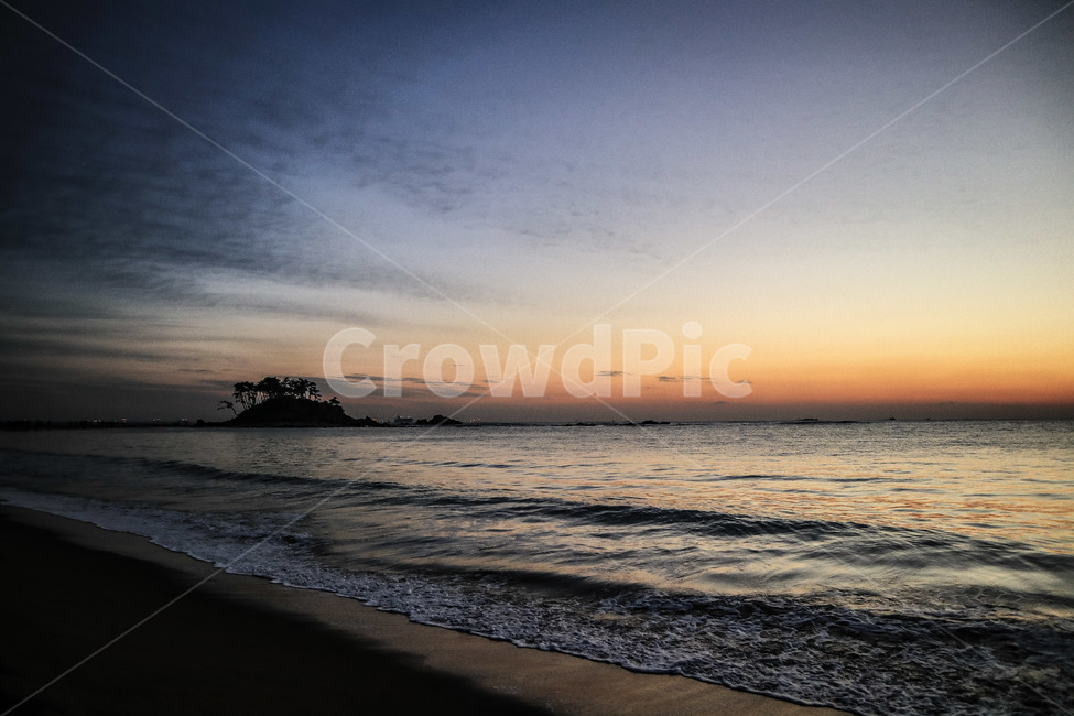 바다,하늘,구름,달,파도,새벽,자연,풍경,nature,landscape,outdoors,옥외,water,물,sea,ocean,대양
