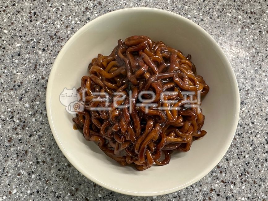 food, 음식, noodle, 국수, 짜장라면, 사진,이미지,일러스트,캘리그라피 - seawoojut작가