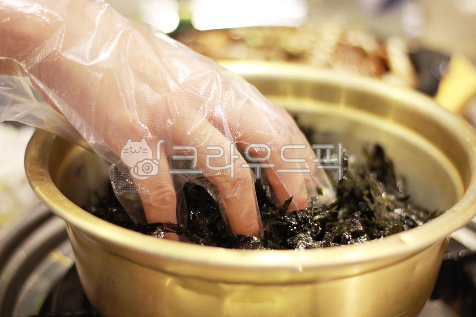비닐장갑,만들기,주먹밥,비빔밥,요리,음식,cook,meal,식사,한끼