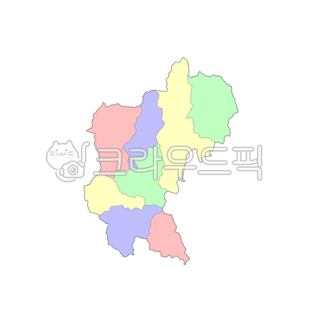 강원도,강원,평창군,평창,대한민국,우리나라,한국,행정구역,도,시,군,읍,면,동,지도,행정구역지도,4색지도,파란색,노란색,빨간색,초록색,map