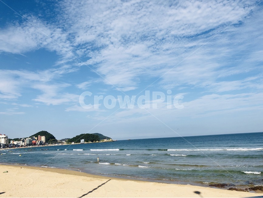 하늘,바다,구름,파도,풍경,일상,맑음,휴가,자연,부산,산,해변,바다,beach,sea