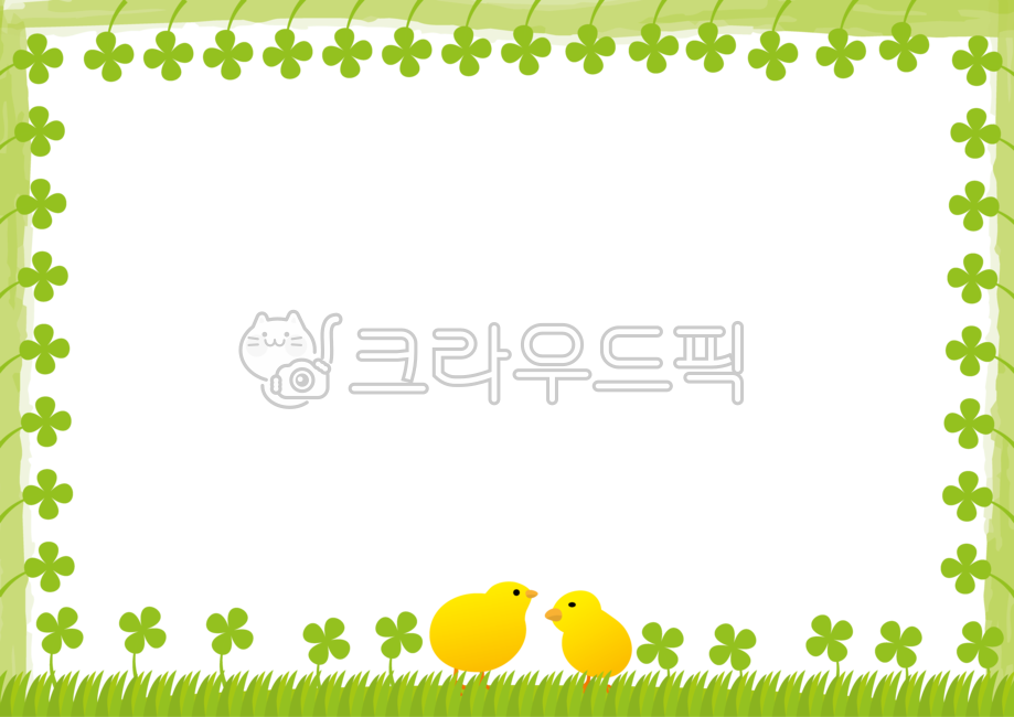 clover,chick,spring,background,illustration,frame,Photo Frame