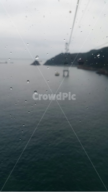 케이블카,바다,풍경,여름,시원함,비