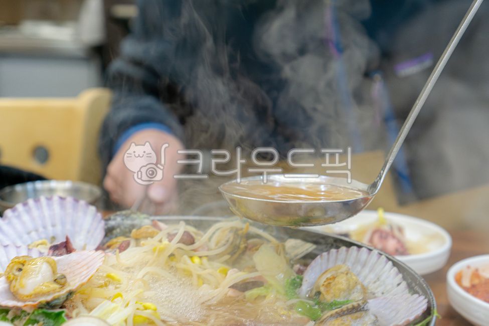 국자,가리비,조개,해물,해물전골,전골요리,음식,전골,해물칼국수,해산물,해산물요리,해산물전골