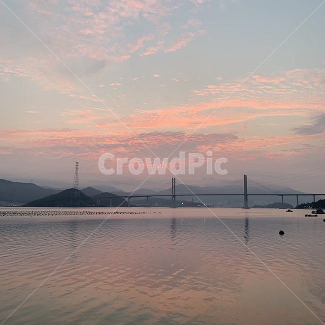 다리,대교,감성,힐링,노을
