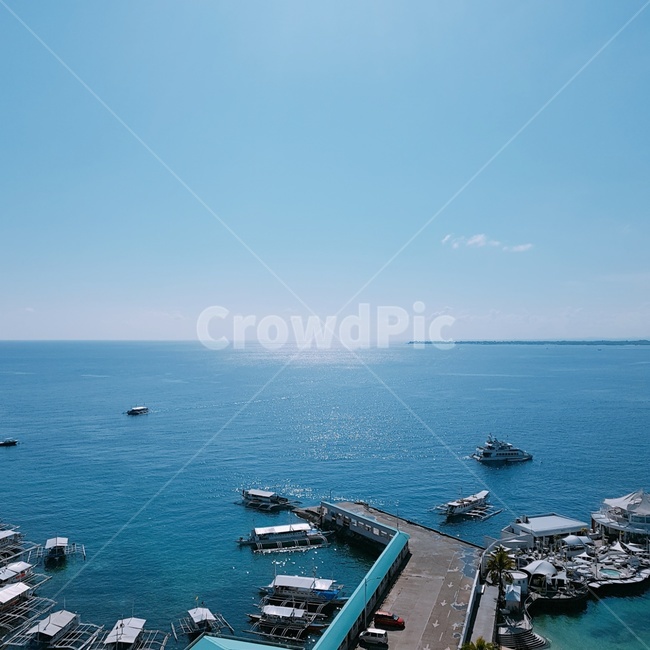 세부,바다,하늘,물결,풍경,경치