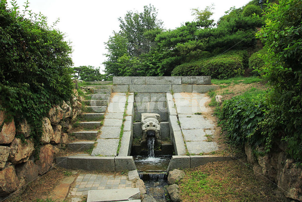 전통,숲,식물,물,계단,역사,수원,벽돌