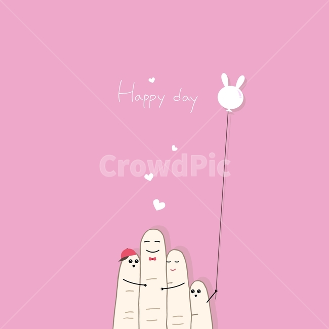 가정의달,가정,손가락,손가락가족,가족,단란,행복,5월,어버이날,사랑,하트,풍선,happyday,캘리그라피,그래픽,일러스트레이션,graphic,illustration