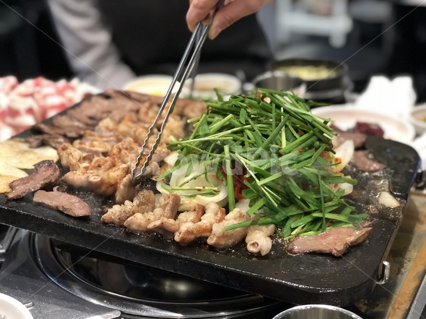 곱창,고기,철판,요리,음식,고기굽는