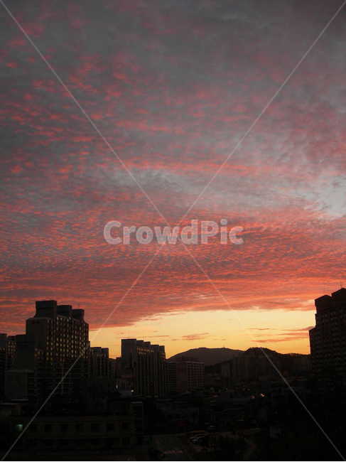 노을,하늘,구름,붉은,저녁,건물,sunset,sky,cloud,red,evening,building