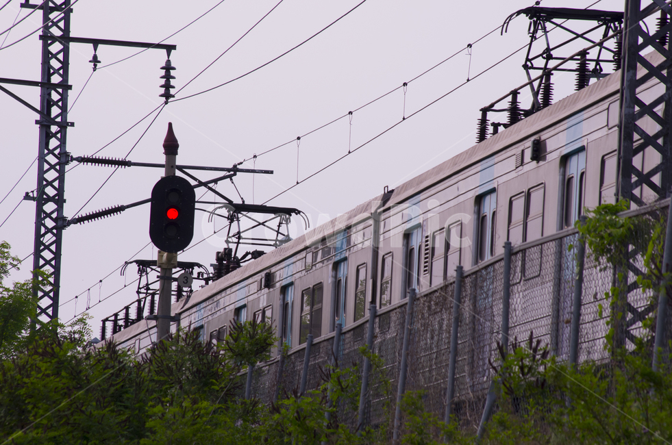 신호등,기차,전철,빨간불,케이블,전선,signal,trail,cable,red,railway,train,vehicle,풍경,풍경사진,감성,감성사진,정취