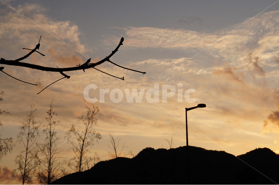 노을,저녁,석양,구름,맑음,붉음,자연,풍경,nature,landscape,실루엣,그림자,silhouette,shadow