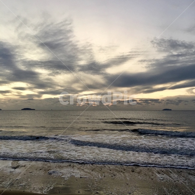 바다,안면도,붉은,노을,구름,해변,바다,beach,sea