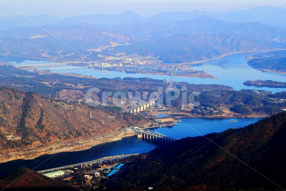 팔당댐,댐,검단산,산,두물머리,북한강,남한강,자연,풍경,nature,landscape,경치,outdoors,옥외,scenery,aerial view,조감도,water,물