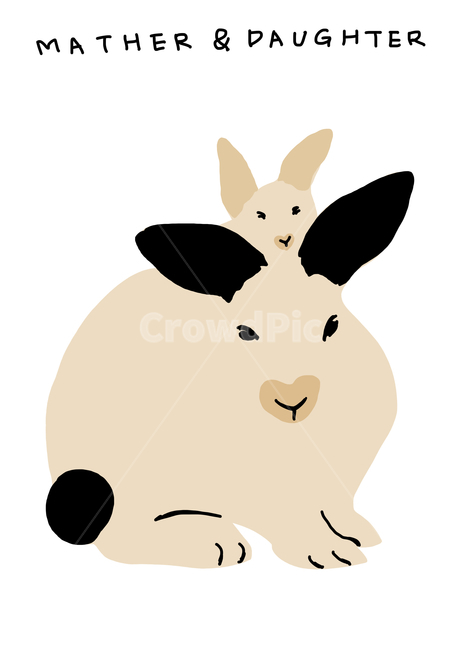 rabbit,illust,mather,daughter,드로잉,drawing,토끼,가족,동물,아트,애니멀,animal,사랑,러브,안김,포옹,love,그림,동물그림,딸,엄마,가족그림,그래픽,일러스트레이션,graphic,illustration