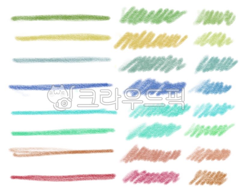 색연필라인,라인일러스트,밑줄,줄긋기,강조,포인트,필기,소제목,제목,색연필,색연필그림,손그림,크레파스,크레파스그림,파스텔