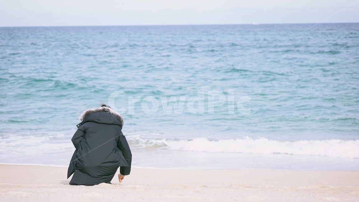 뒷모습,바다,여행,동해,강릉,해변,바다,beach,sea,사람,인물,인간,human,person