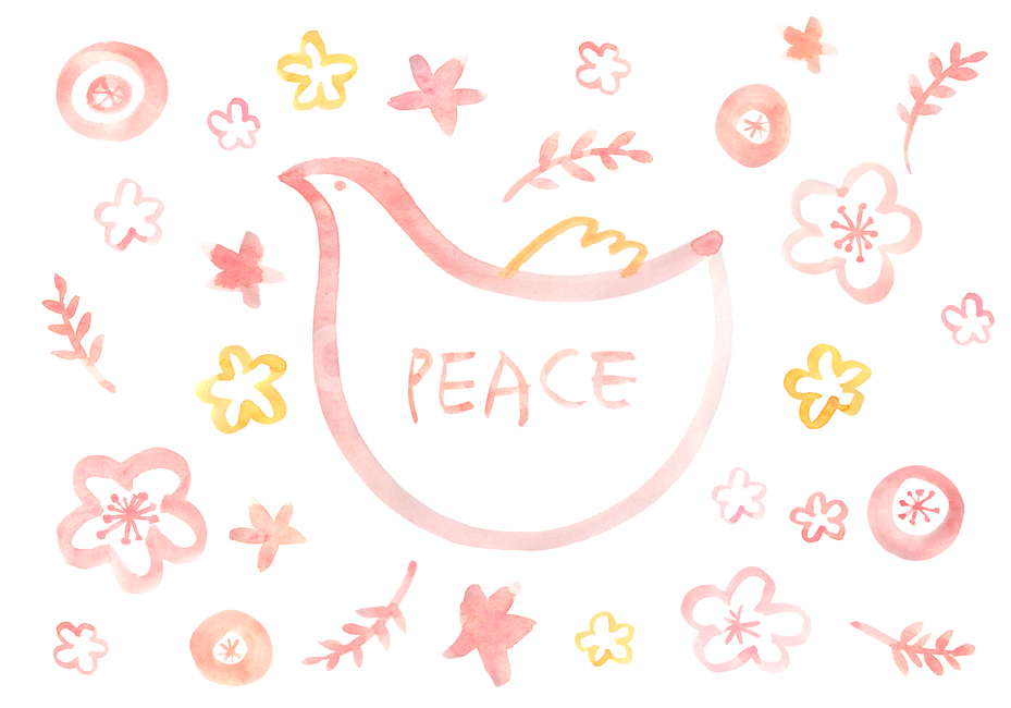 새,평화,희망,꽃,장식,비둘기,해피,happy,flower,장미,라벤더,꽃병,풀,잡초,들꽃,핑크,잎,줄기,수작업,수채화,손그림,일러스트,패턴,무늬,문양,그래픽,일러스트레이션,graphic,illustration