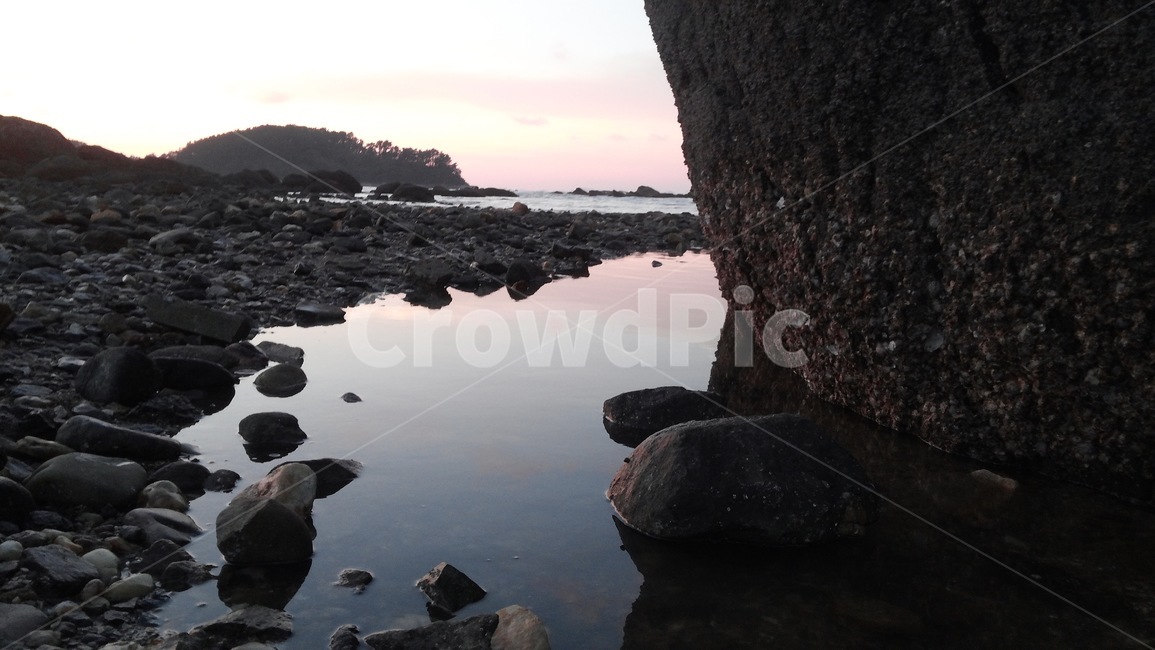 고인물,거울,바다,노을,비침,자연,풍경,nature,landscape