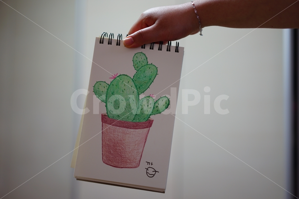 선인장,손그림,그림,금손,능력자,아트,미술,스케치,그리기,취미,스케치북,솜씨,손,취미생활,낙서,귀여움,사람,인물,인간,human,person,신체일부,몸,body,예술,art