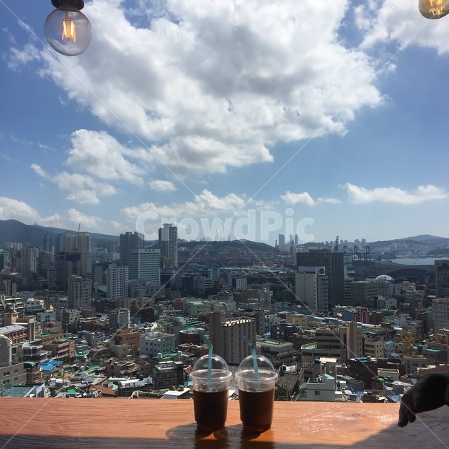 부산,초량,초량이바구길,초량이바구길전망대,168계단,풍경,커피,여름