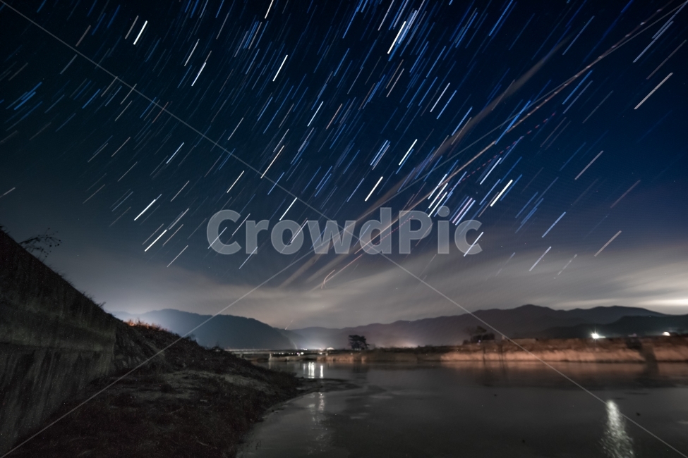 야경,시골,별,별궤적,궤적,강원도,여행,밤,산,구름,강,별빛,자연,풍경,nature,landscape,야경,밤,nightscape,night,outdoors,옥외