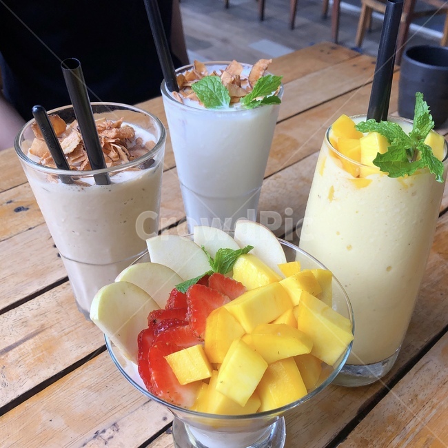 망고,팥빙수,시원함,달콤함,스무디