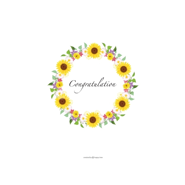 일러스트프레임,일러스트,꽃프레임,프레임,리스,해바라기,축하,디자인소스,일러스트소스,ai,flower,화사함,그래픽,일러스트레이션,graphic,illustration