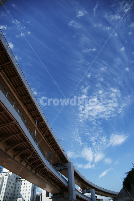 road,도로,freeway,고속도로,아시아,일본,고베,하늘,구름,맑음,여름,고가도로