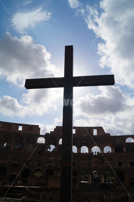 symbol,상징,cross,십자가,햇볕,하늘,후광