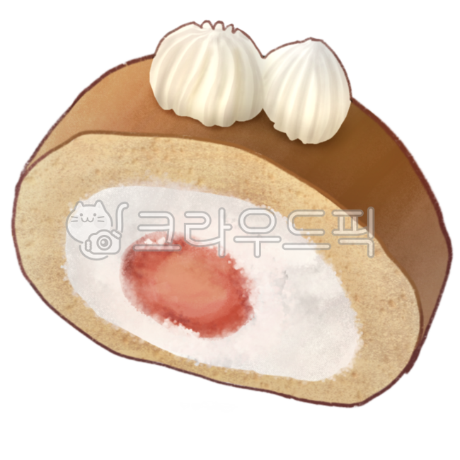 빵,케이크,딸기케이크,딸기롤케이크,롤케이크,카페디저트,카페,디저트,맛있는,카페메뉴,빵집,딸기,간식,그림,일러스트,드로잉,연필그림