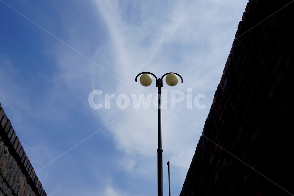 가로등,하늘,구름,전등,lamppost