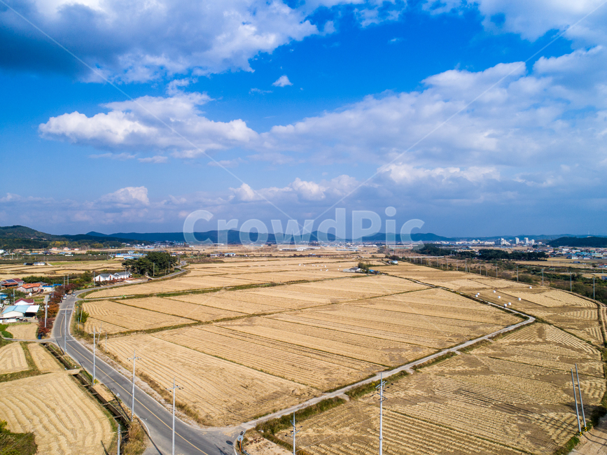 하늘,구름,논,추석,추수,가을,마을,시골,마을,풍경,landscape,country,rural,town