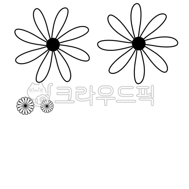 데이지도안,여름환경판,가랜드도안,토퍼도안,종이꽃도안,데이지밑그림,데이지,플로랄디자인,floraldesign