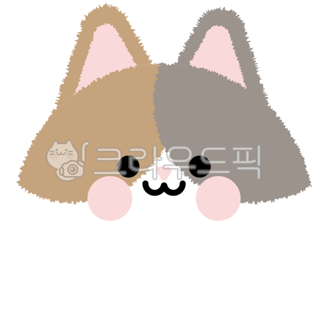고양이,삼색고양이,동글,귀여운,일러스트,동물