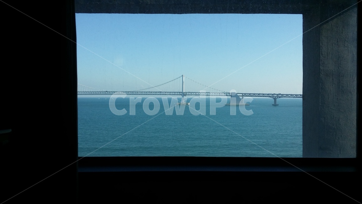 광안대교,부산,바다,광안리,창밖,한국,대교,하늘,Korea,Busan,Bridge,sea,ocean,sky,blue