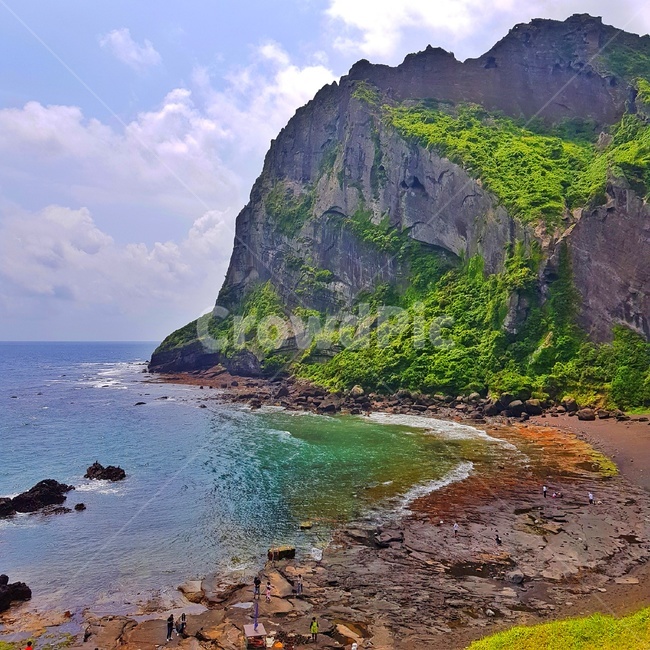 제주도,여름,산,바다,하늘