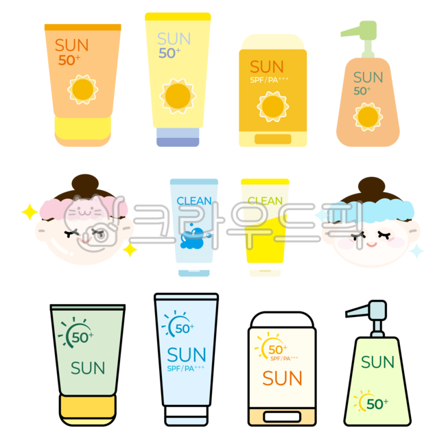 Cosmetics,sunscreen,summer,summer cosmetics,cleansing foam,washing face,washing face,skin care,skin care,beauty,sun lotion,sunblock,cleansing,female face,female character,mask pack,orange,yellow,sky,light green