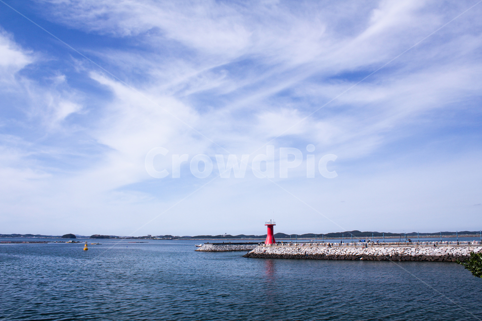 바다,항구,하늘,구름,방파제,태안,간월항,sea,풍경,자연,힐링,등대,lighthouse