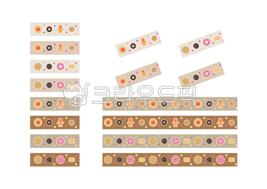 마스킹,마스킹테이프,마스킹테이프일러스트,테이프,다꾸,다이어리꾸미기,꾸미기,스티커,띠지,문구,팬시,쿠키,과자,쿠키일러스트,과자일러스트,비스킷,진저맨,도넛,초코칩,와플,베이커리,cookie,waffle,donut,bakery,그래픽,일러스트레이션,graphic,illustration,누끼,누끼,remove background