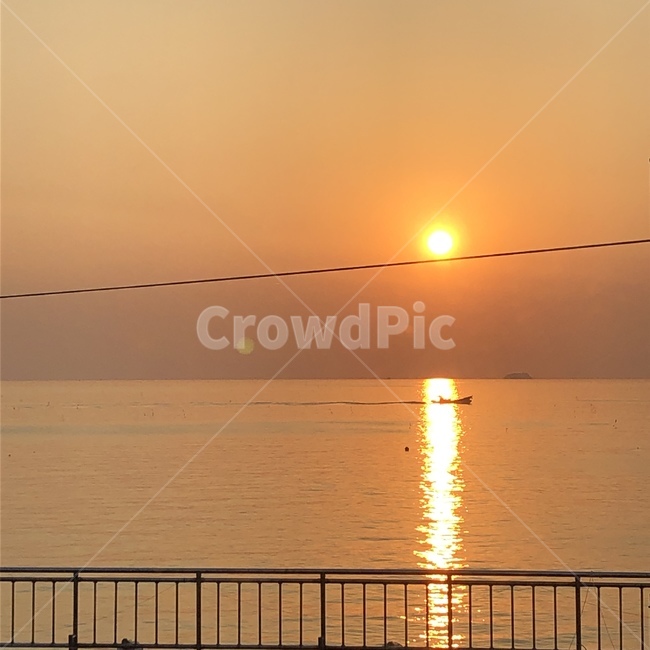 sunset,노을,해질녘,바다,배,해,태양