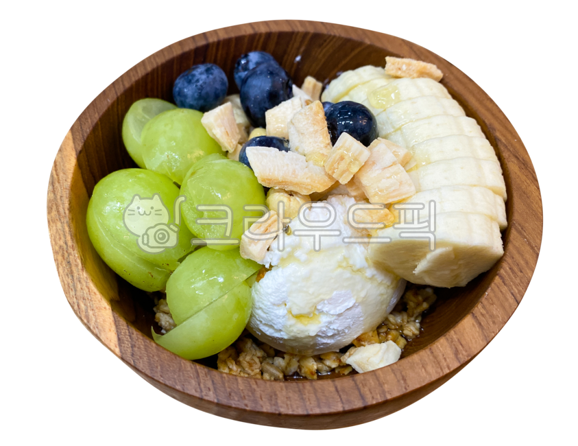 샐러드,그릭요거트,바나나,청포도,그릭,블루베리,건강식,과일,과일샐러드,그레놀라
